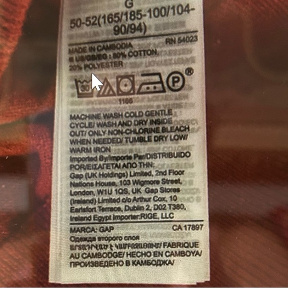 GAP Men’s Pullover Sweater XL NEW Red Heather - Picture 5 of 5